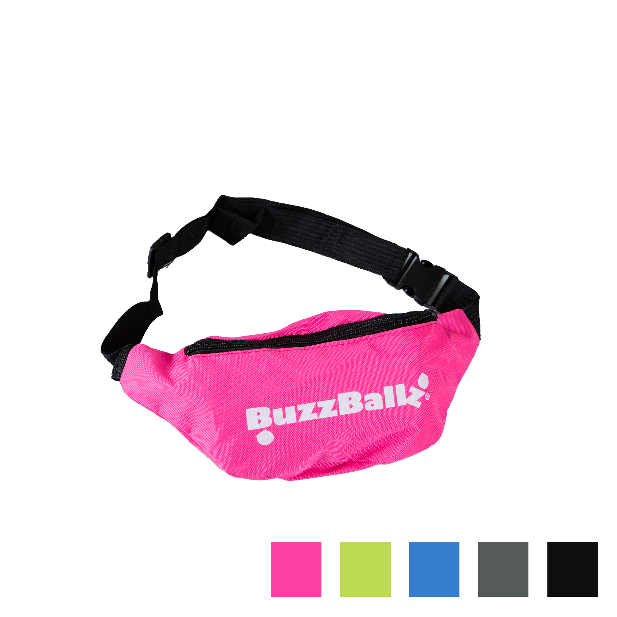 A pink 2025 fanny pack